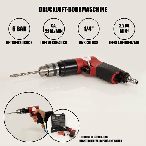 Druckluftbohrmaschine 21tlg