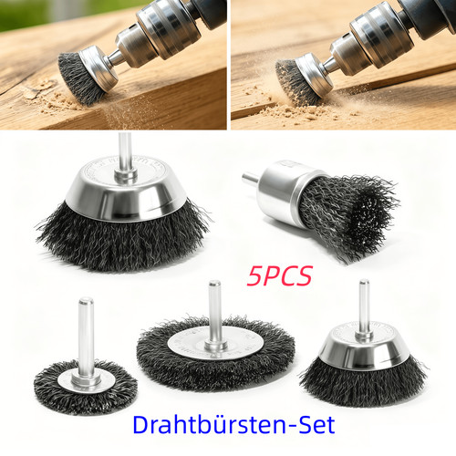 5tlg drahtbürsten set - 5tlg.,