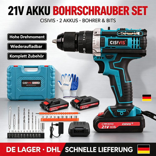 Cisivis 21v akku bohrschrauber - 21v,