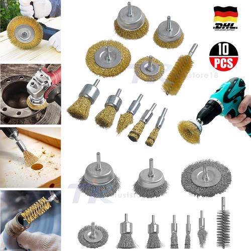 10x drahtbürste stahldraht - 10x,